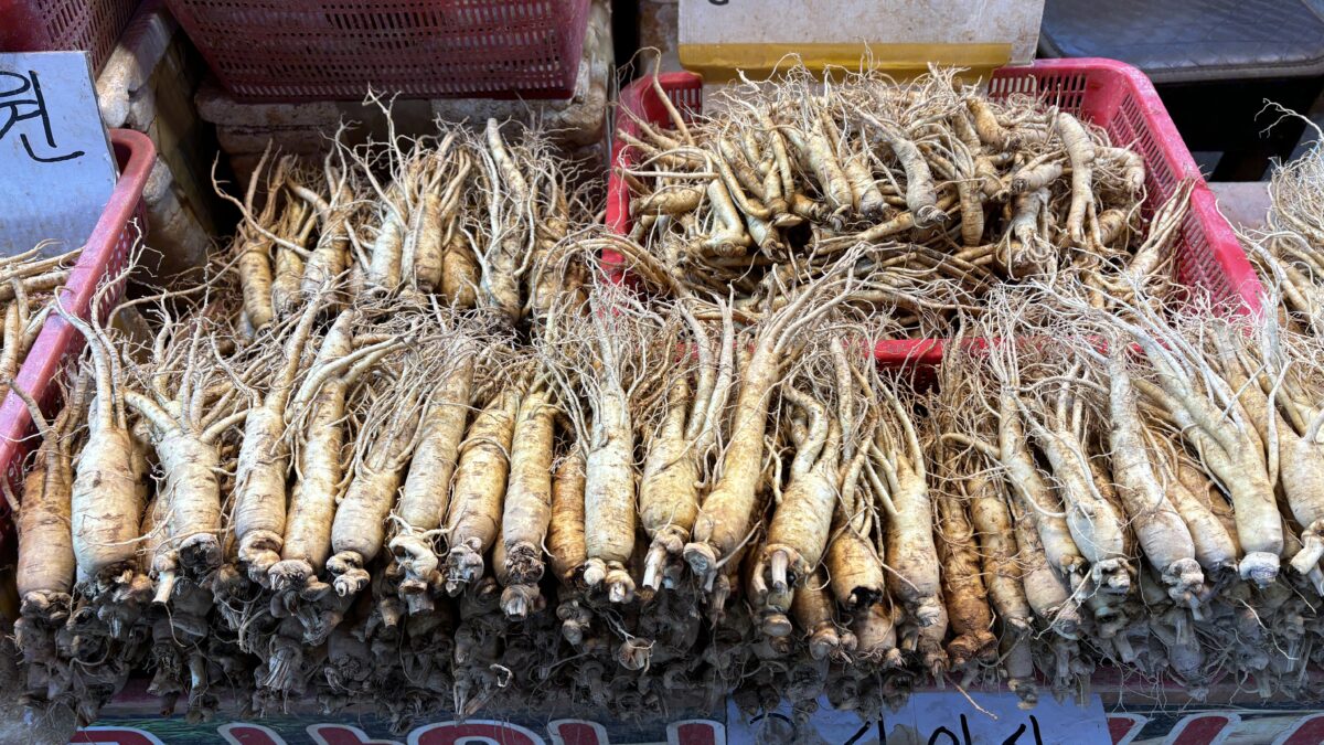 Korean Ginseng in a local market